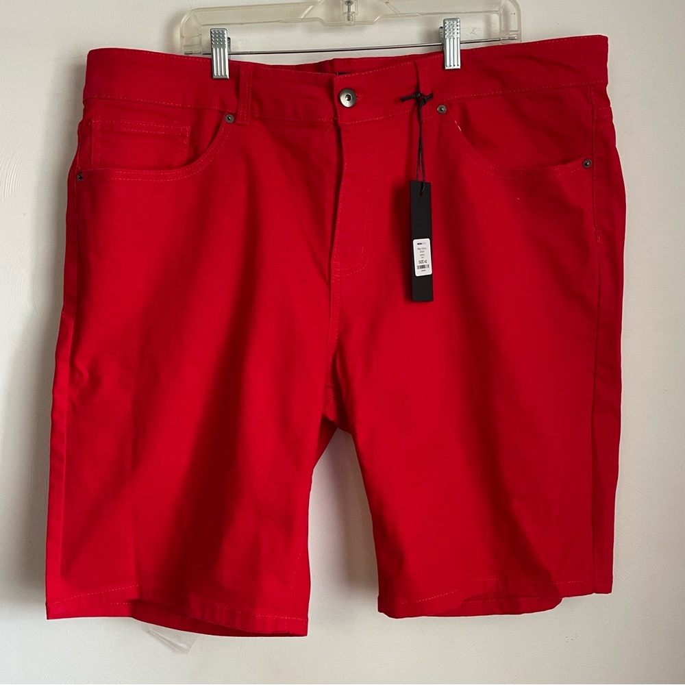 Fashion Nova Vibrant Red Jean Shorts